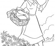 Coloriage et dessins gratuit Tiana   dans la nature à imprimer