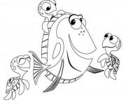 Coloriage Dory et ses amis