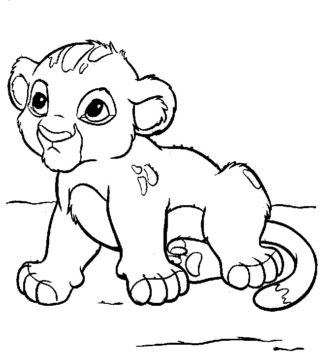 Coloriage Bebe Simba Dessin Gratuit A Imprimer