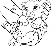 Coloriage Bébé Simba le prince