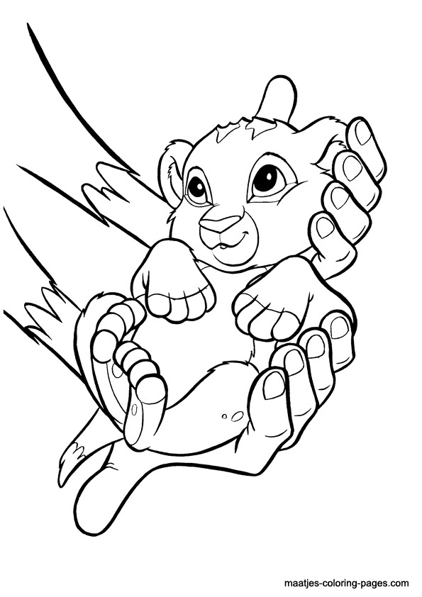 Coloriage Bébé Simba Le Prince Dessin Gratuit à Imprimer