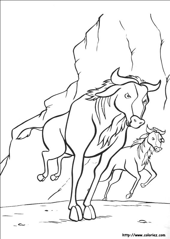 Coloriage et dessins gratuits Des animaux en fuite: Le Roi Lion à imprimer