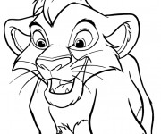 Coloriage et dessins gratuit Le petit  Roi Lion disney à imprimer