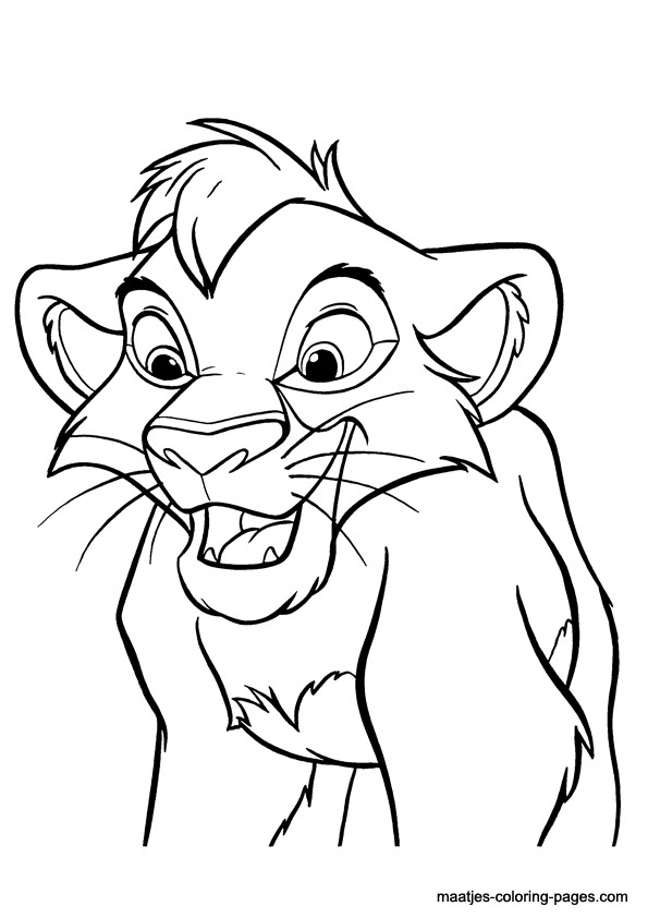 Coloriage et dessins gratuits Le petit  Roi Lion disney à imprimer