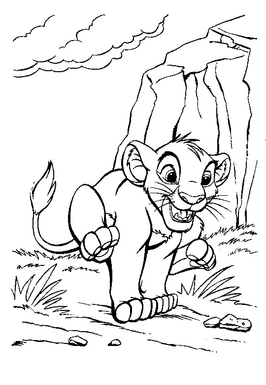 Coloriage et dessins gratuits Le Roi Lion bébé à imprimer