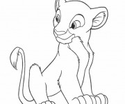 Coloriage Le Roi Lion en tant que enfant