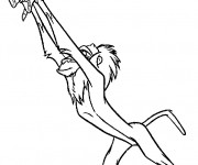 Coloriage Le Roi Lion et Rafiki