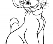 Coloriage et dessins gratuit Le Roi Lion Simba à imprimer