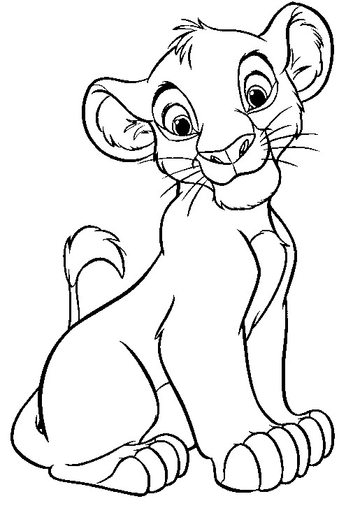 Coloriage et dessins gratuits Le Roi Lion Simba à imprimer