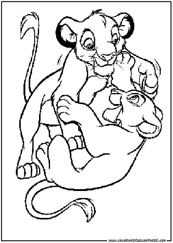 Coloriage Du Roi Lion Simba Et Nala