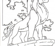 Coloriage Le rugissement du Roi Lion