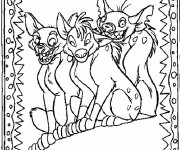 Coloriage Les hy&egrave;nes: Le Roi Lion