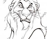 Coloriage Scar le frère de Mufasa