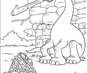 Coloriage Le bon dinosaure en couleur