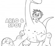 Coloriage Le voyage d'arlo Affiche