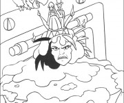 Coloriage Cruella d'Enfer en col&egrave;re