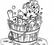 Coloriage et dessins gratuit Freckles en douche à imprimer