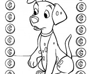 Coloriage Le chien dalmatien