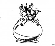 Coloriage Patch sur un ballon