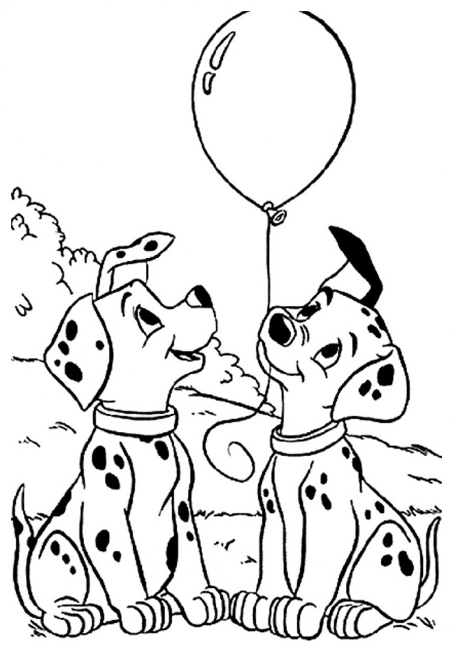 Coloriage Penny et Patch tiennent un ballon dessin gratuit ...