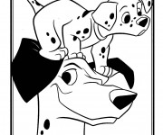 Coloriage Pongo et Freckles