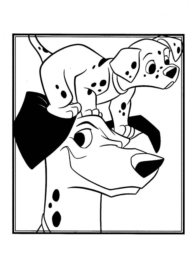 Coloriage et dessins gratuits Pongo et Freckles à imprimer