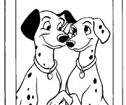 Coloriage et dessins gratuit Pongo et Perdita Disney à imprimer