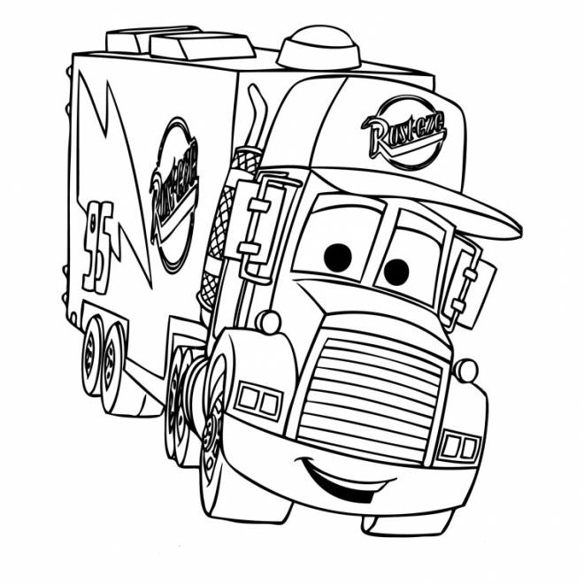 Coloriage Camion Mack à colorier dessin gratuit à imprimer