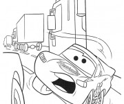 Coloriage Les Bagnoles Flash Mcqueen perd le contrôle