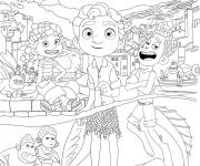 Coloriage Affiche de Luca de Disney Pixar
