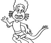 Coloriage Alberto Monstre marin facile