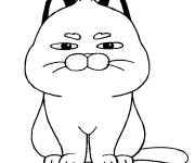 Coloriage et dessins gratuit Chat mignon Machiavel de Luca Disney facile à imprimer