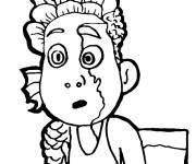 Coloriage Demi Monstre Marin Alberto Disney Pixar