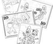 Coloriage Des sc&egrave;nes hilarantes di film Luca Disney Pixar