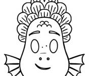 Coloriage et dessins gratuit Emoji Alberto monstre marin à imprimer
