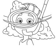 Coloriage Fille Giula Marcovaldo Luca Disney gratuit
