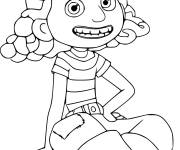 Coloriage Giulia assise du film de Disney