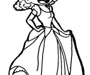 Coloriage et dessins gratuit Giulia comme Cendrillon de Disney à imprimer