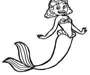 Coloriage Giulia comme une sir&egrave;ne de Luca Disney