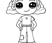 Coloriage et dessins gratuit Kawaii Giulia à imprimer