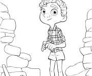 Coloriage L'h&eacute;ros du film Luca Disney Pixar