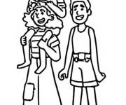 Coloriage La famille de Luca