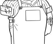 Coloriage Le chat dr&ocirc;le sur les &eacute;paules de Massimo Marcovaldo