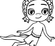 Coloriage Le petit monstre marin Luca Paguro de Pixar