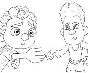Coloriage Les deux amis Alberto Scorfano et Luca Paguro