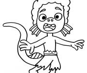Coloriage Luca de Disney chibi