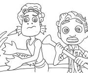 Coloriage Luca et Alberto sur leur navire
