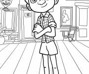 Coloriage Luca Paguro dans sa maison de Disney