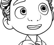 Coloriage Luca Paguro personnage principal de dessin anim&eacute; de Disney
