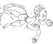 Coloriage Luca sait nager comme des poissons
